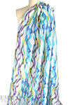 'watercolor waves' slub linen woven .5 yds