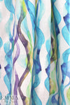 'watercolor waves' slub linen woven .75 yds