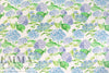 'clipped hydrangeas' slub linen woven - shades of blue 1.125 yds
