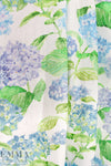 'clipped hydrangeas' slub linen woven - shades of blue 1.625 yd