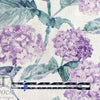 European 'clipped hydrangeas' slub linen woven - purple