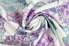 'clipped hydrangeas' slub linen woven - shades of purple 2 yd