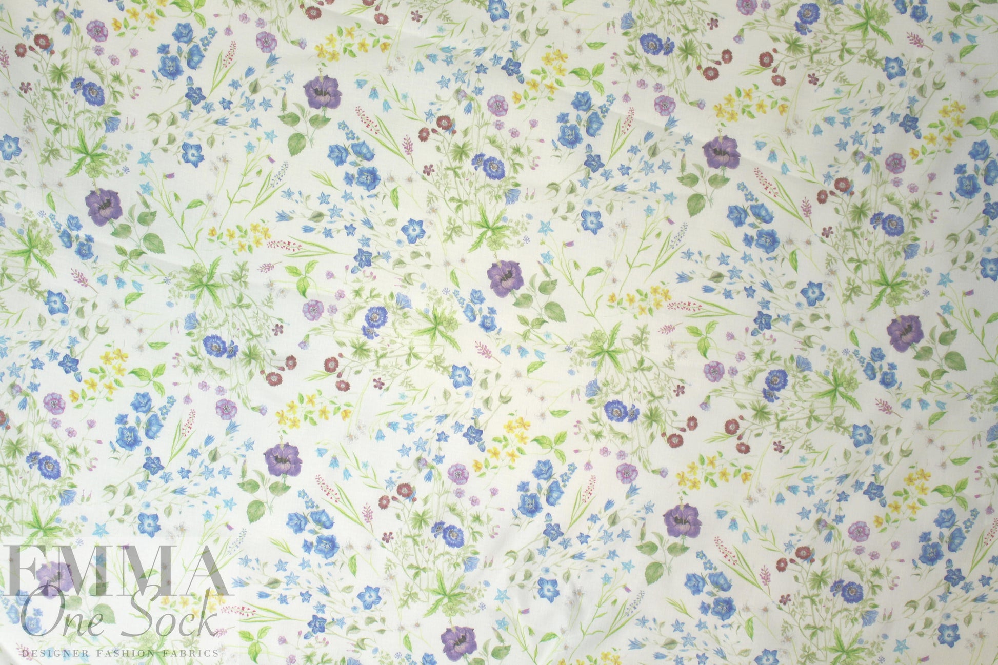 100% linen digital print - flax fields 1.875 yd