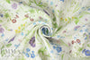 100% linen digital print - flax fields