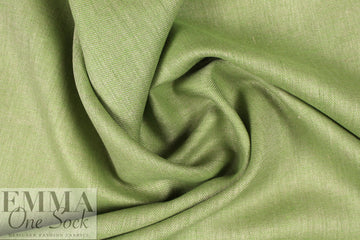 European medium weight linen twill woven - grass 1.75 yd