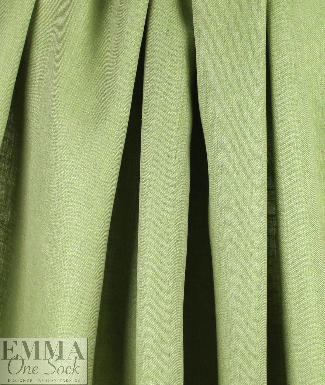 European medium weight linen twill woven - grass 2.5 yds