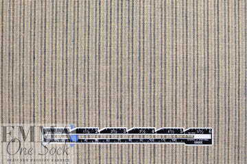 yarn-dyed thin stripe linen woven - sand/denim blue 1.5 yd