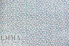 flower flurry linen woven - dusty denim/peony 2.125 yd
