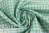 yarn-dyed mini-plaid linen woven - clover/ocean blue 1.75 yd