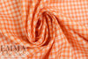 yarn dyed mini-plaid linen woven - tangerine/daylily 1.66 yd