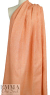 yarn dyed mini-plaid linen woven - tangerine/daylily 1.5 yd