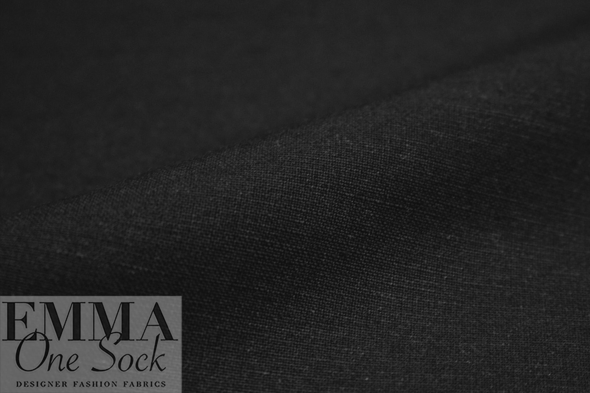 Roma linen/rayon woven - black .875 yds