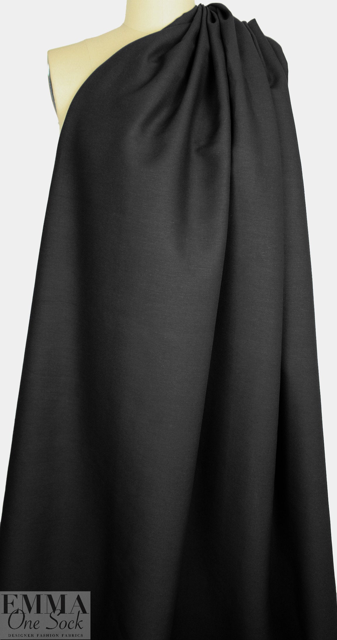 Roma linen/rayon woven - black .875 yds