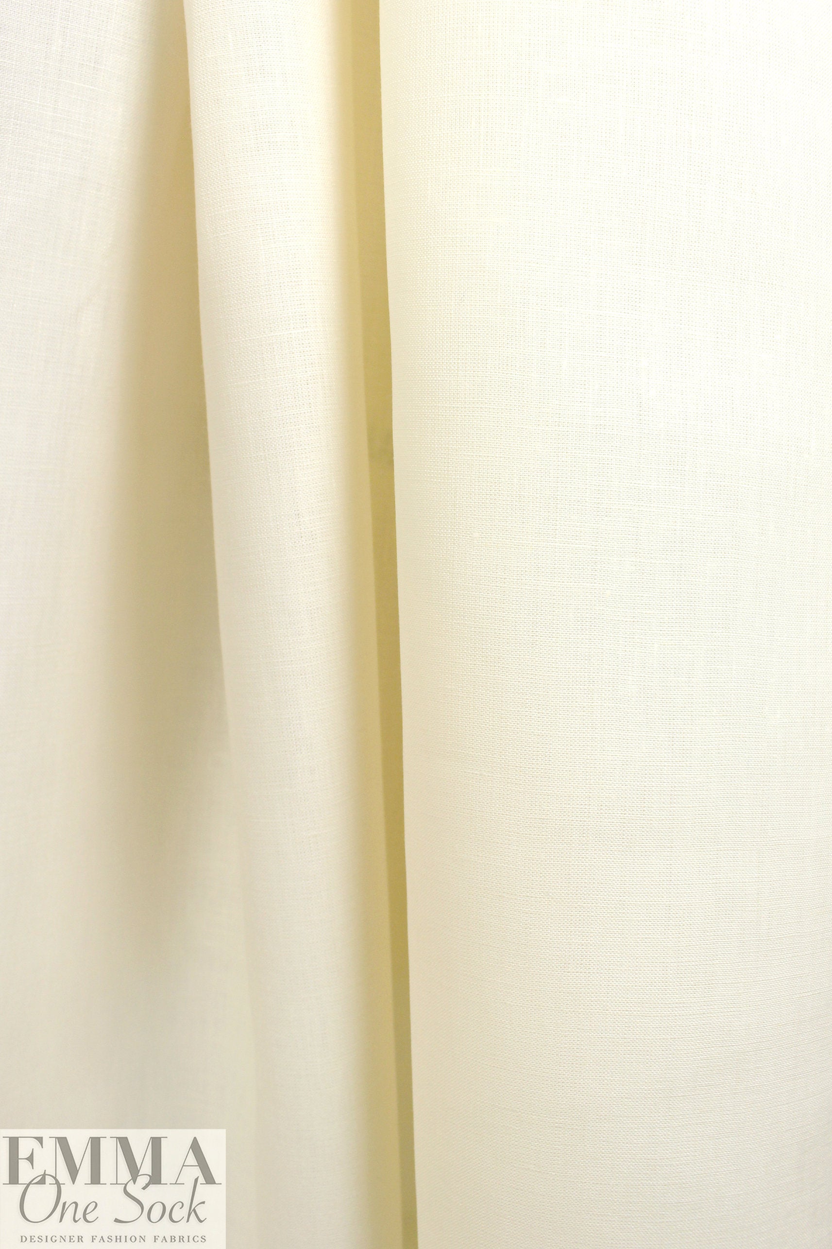 European all linen lightweight woven - ivory 2 yds