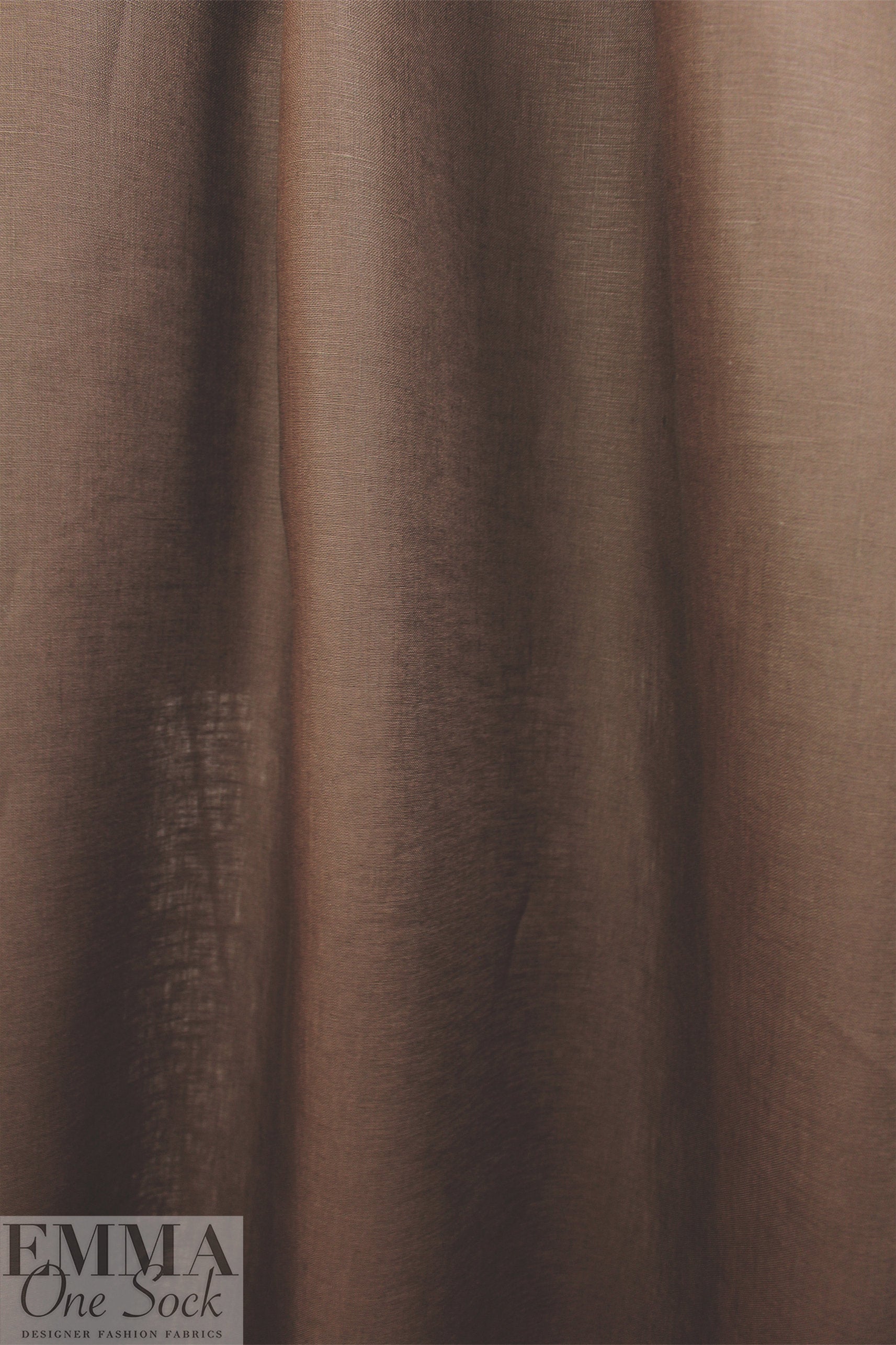 European all linen lightweight woven - coffee .75 yds