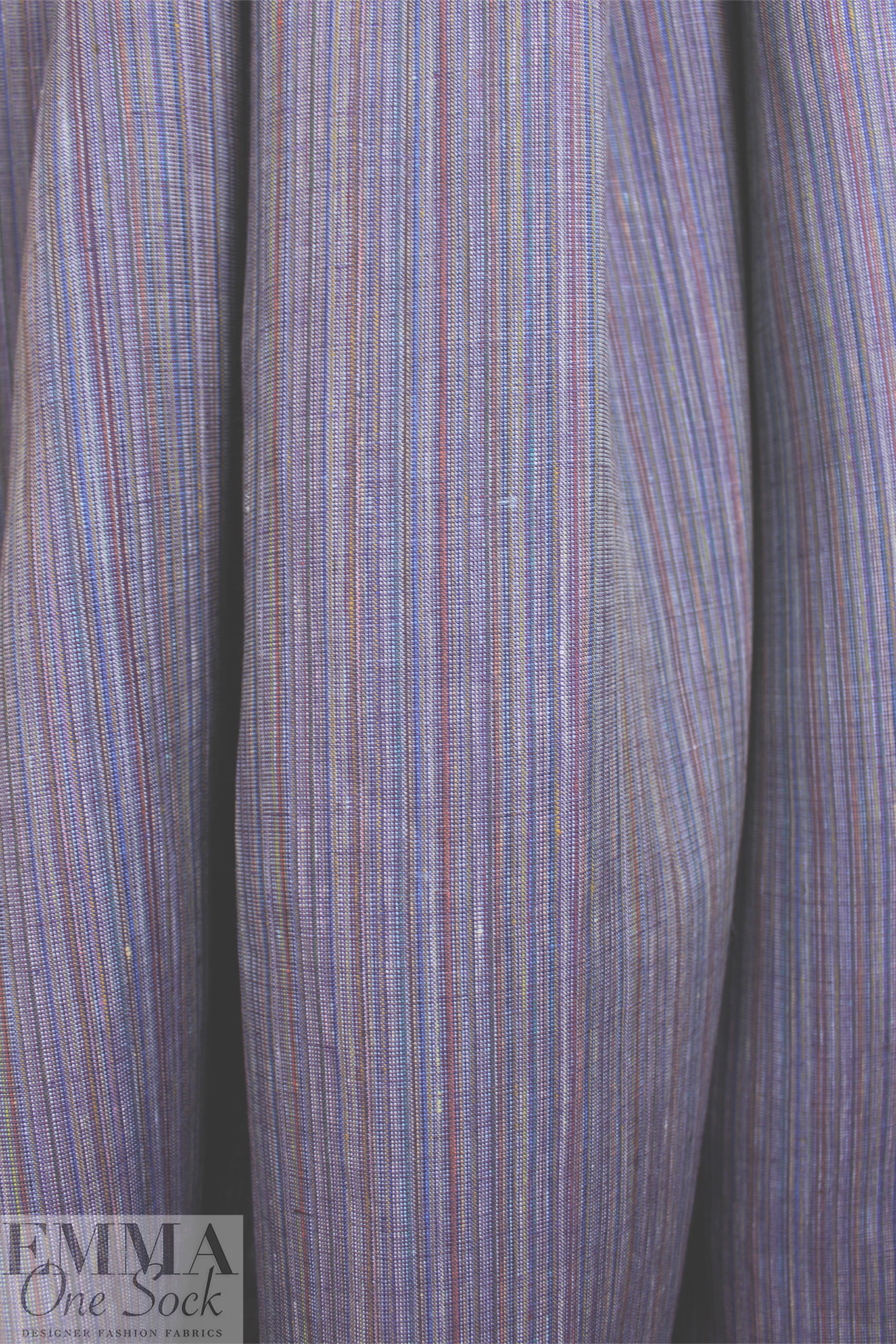 European muscat/wine stripe all linen woven .5 yds