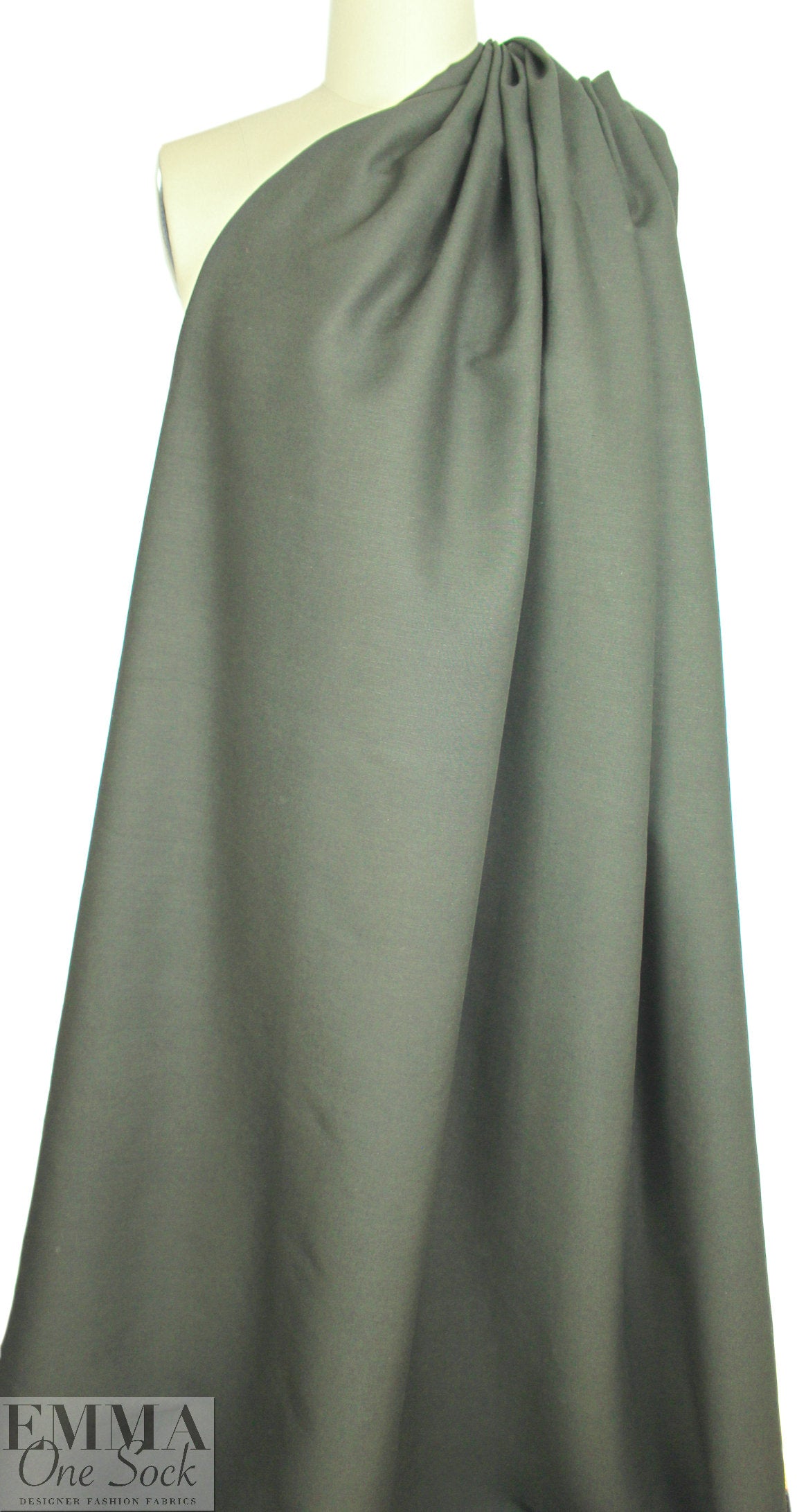 Roma linen/rayon woven - khaki green .75 yds