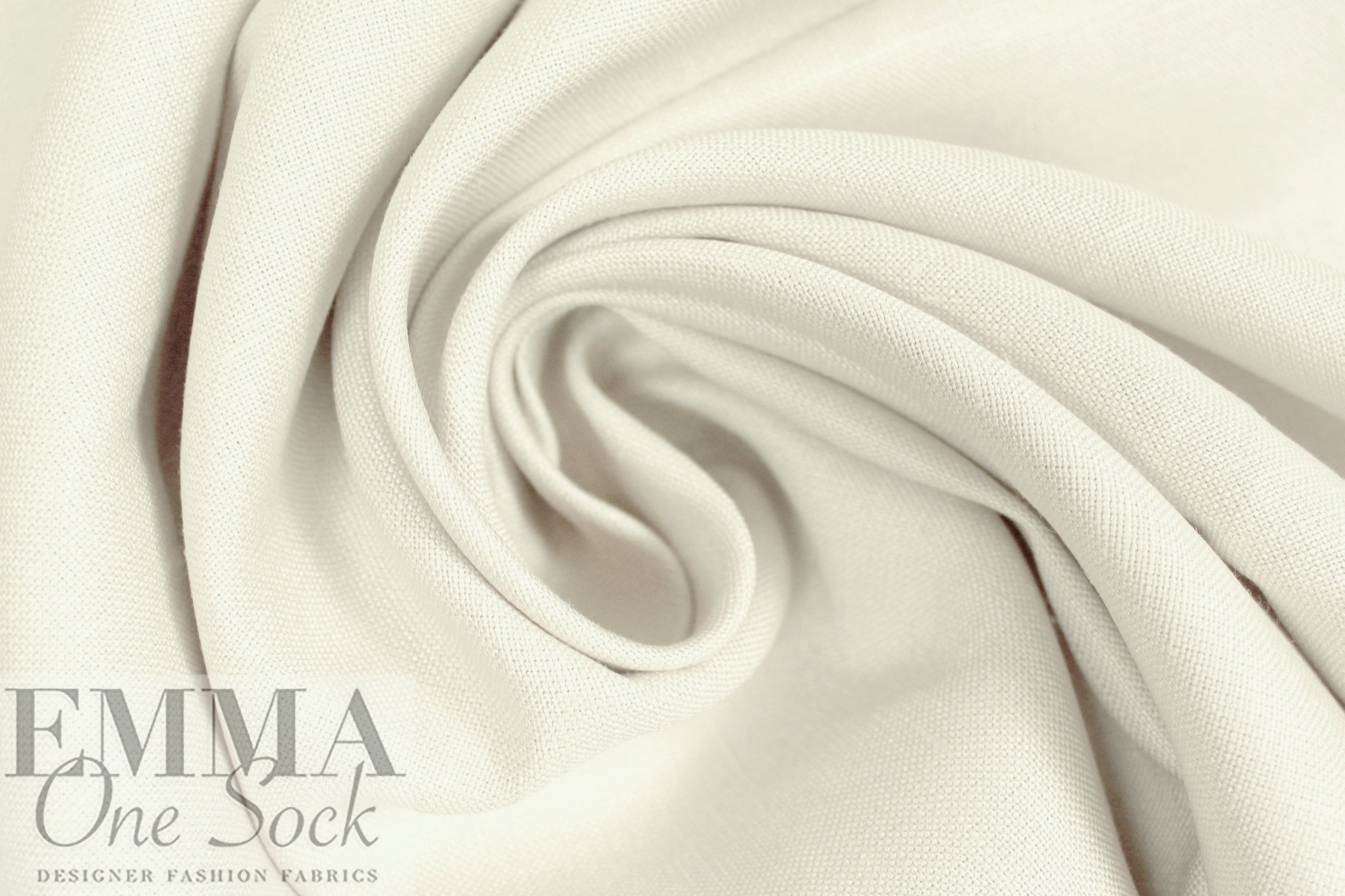 Roma linen/rayon woven - soft white 1 yard