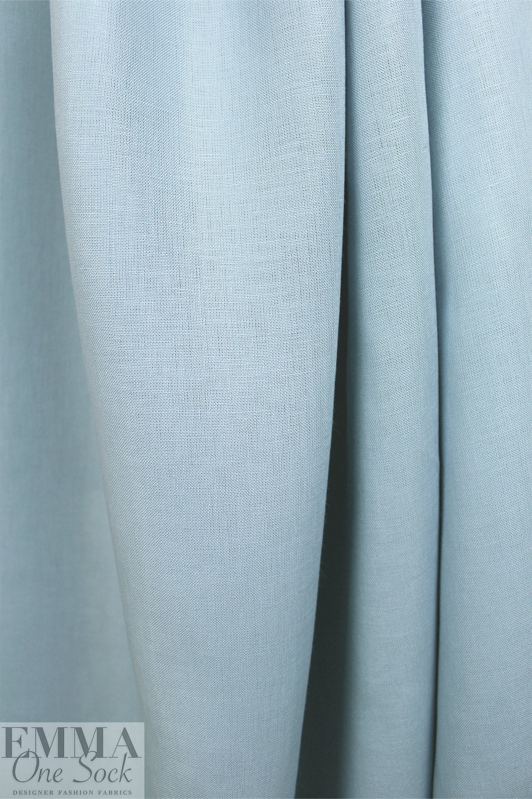 European all linen lightweight woven - blue fog 1 yard