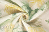 100% linen digital print - maize mums