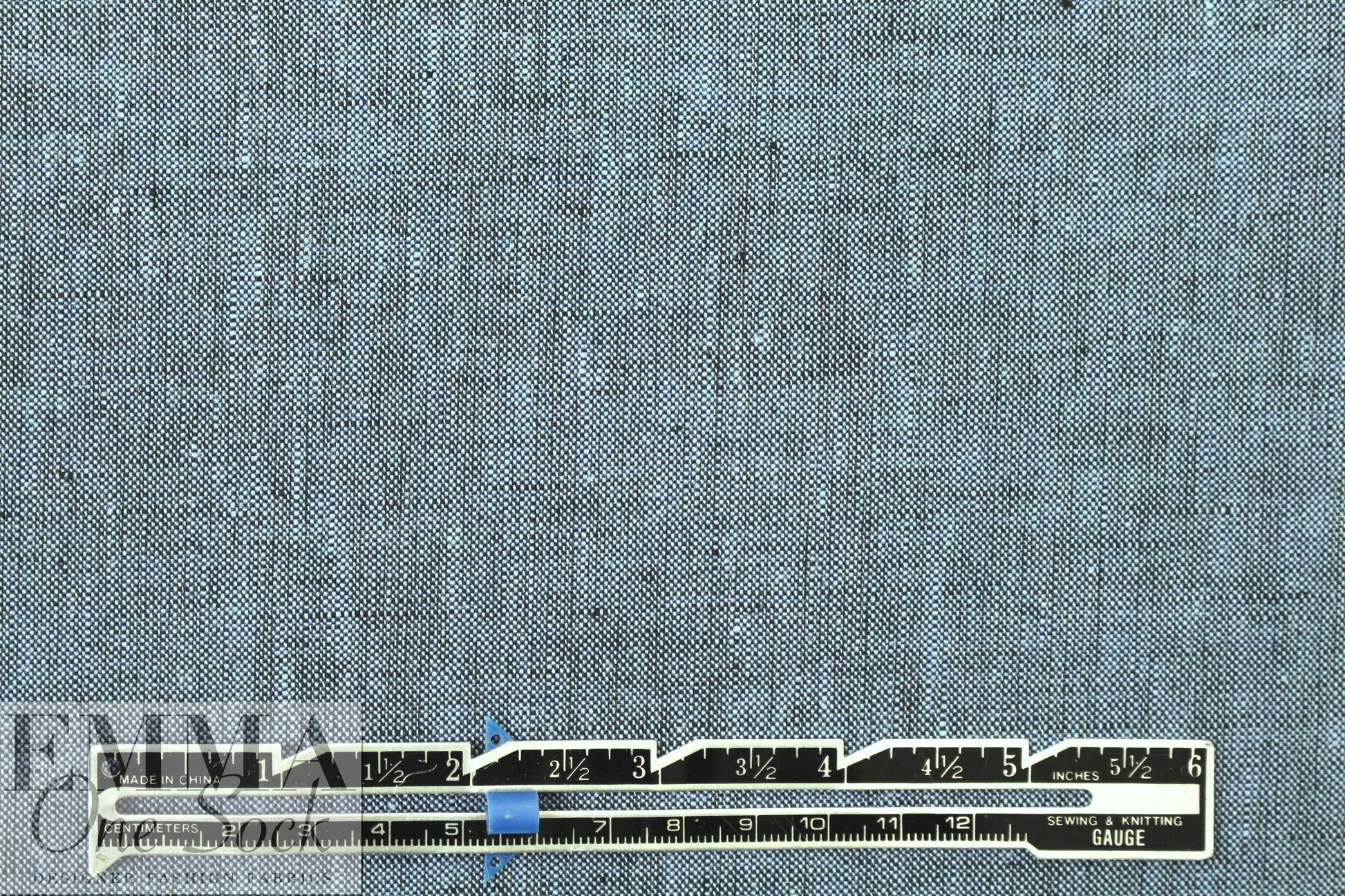 fine quality cross dye linen - dusk blue/black .625 yds
