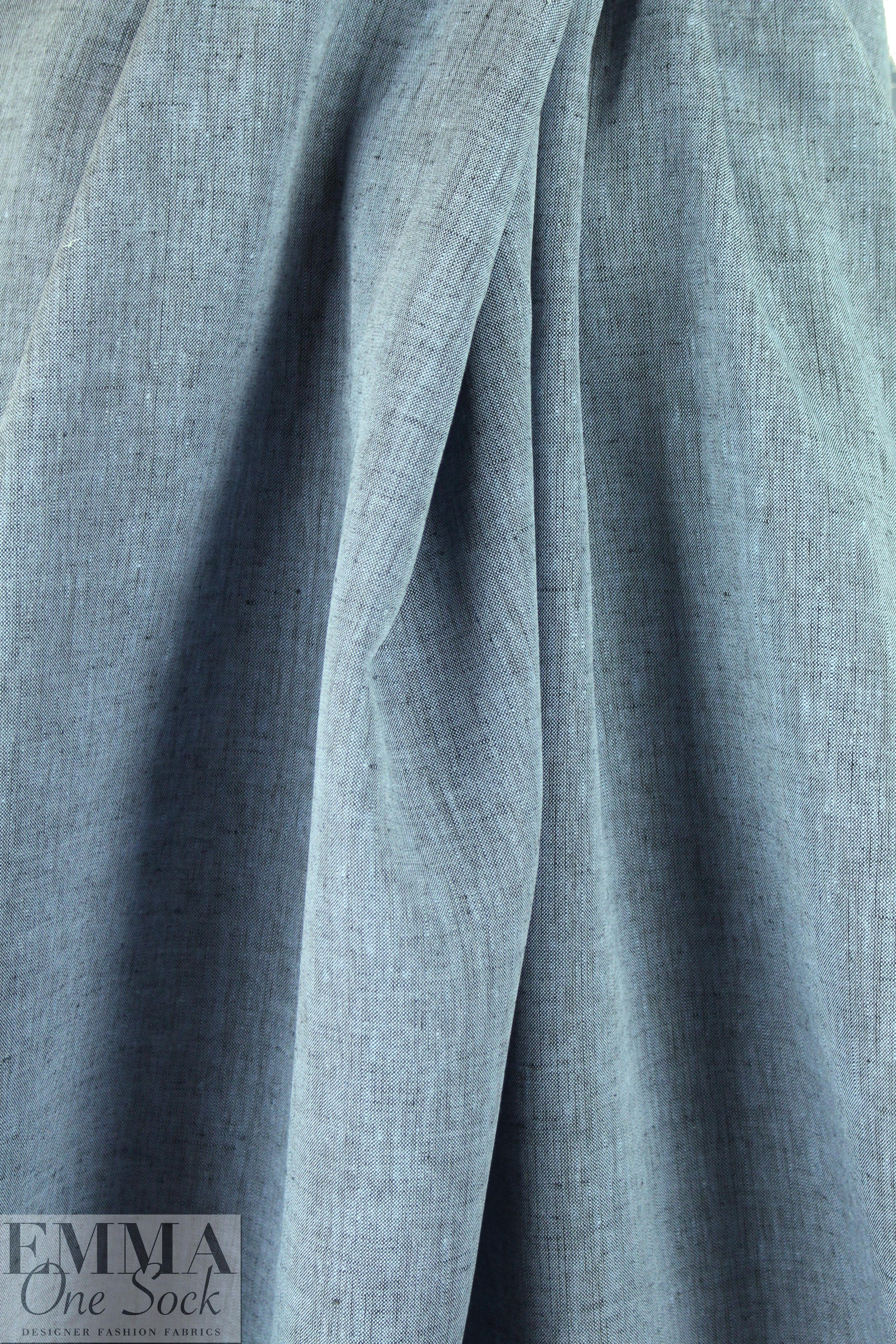 fine quality cross dye linen - dusk blue/black .625 yds