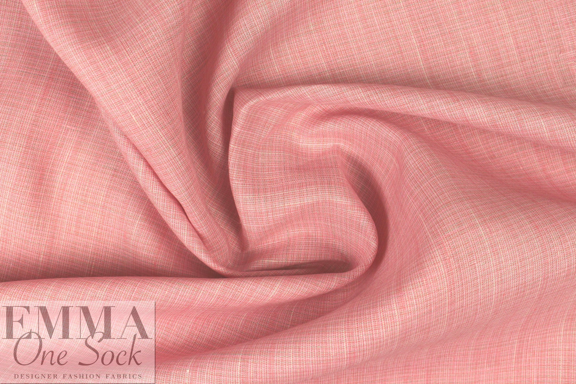 fine quality cross dye linen - pink/white 2 yd