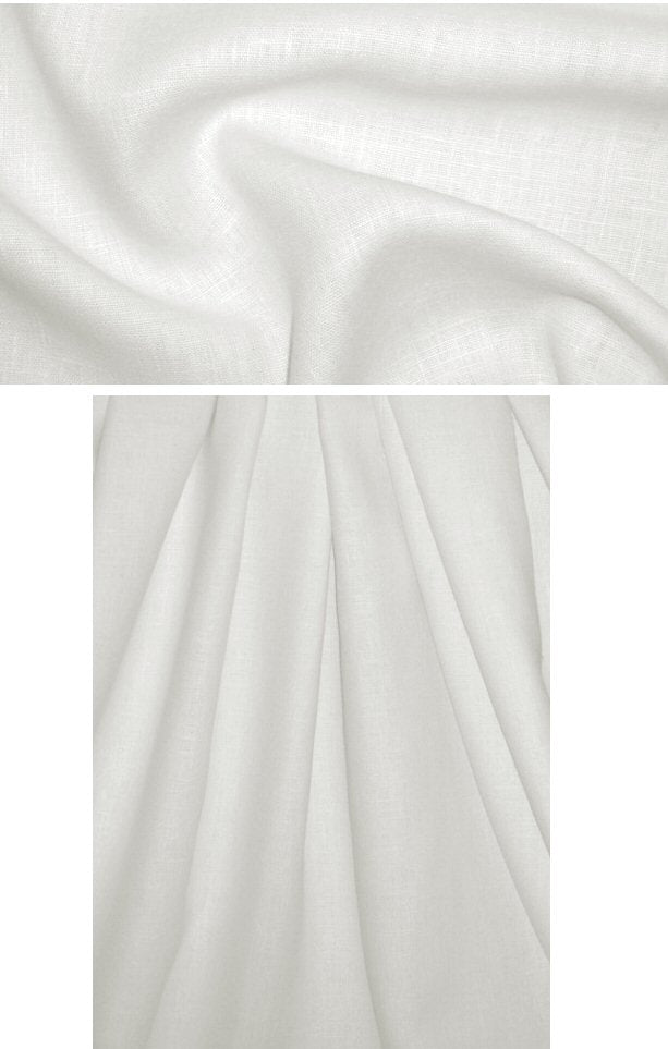 Warsaw linen - medium weight soft white 1.75 yds