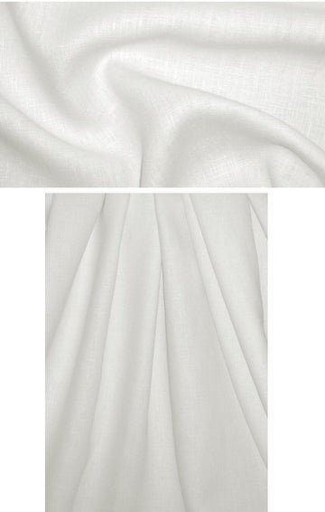 Warsaw linen - medium weight soft white 1.75 yds