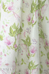 100% linen digital print - trumpet flowers