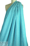 fine quality cross dye linen - turquoise/white 1.375 yds