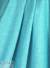 fine quality cross dye linen - turquoise/white 1.375 yds
