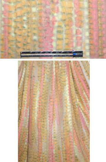 NY designer linen print - peach/citrine