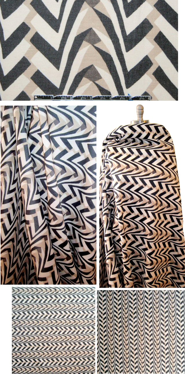 Italian vertical stretch linen bengaline - graphic 1.375 yd