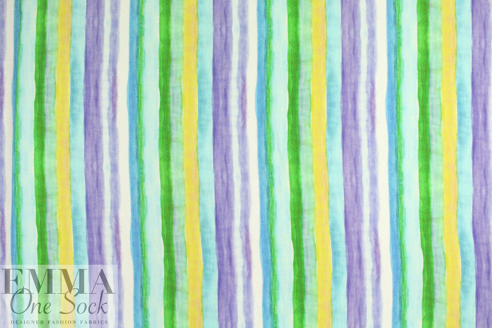 Italian watercolor stripes linen/cotton woven