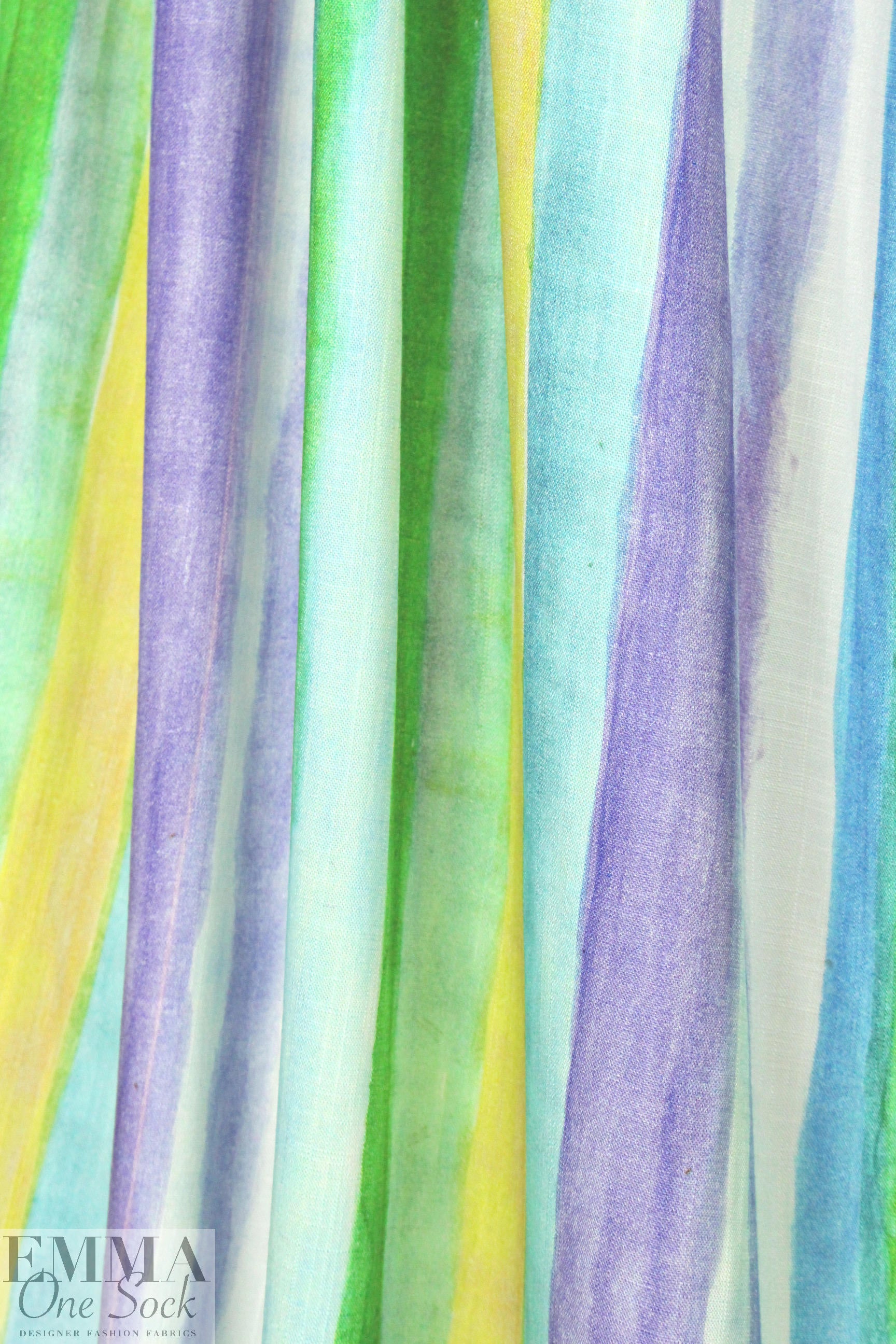 Italian watercolor stripes linen/cotton woven 1.5 yd