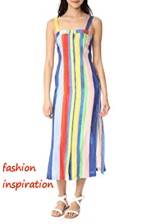 Italian watercolor stripes linen/cotton woven