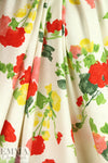 Italian stylized floral linen/cotton woven