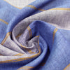 French all-linen shirt/dress weight striped woven - blue/indigo/brass 1.625 yds