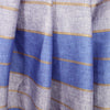French all-linen shirt/dress weight striped woven - blue/indigo/brass 1.625 yds