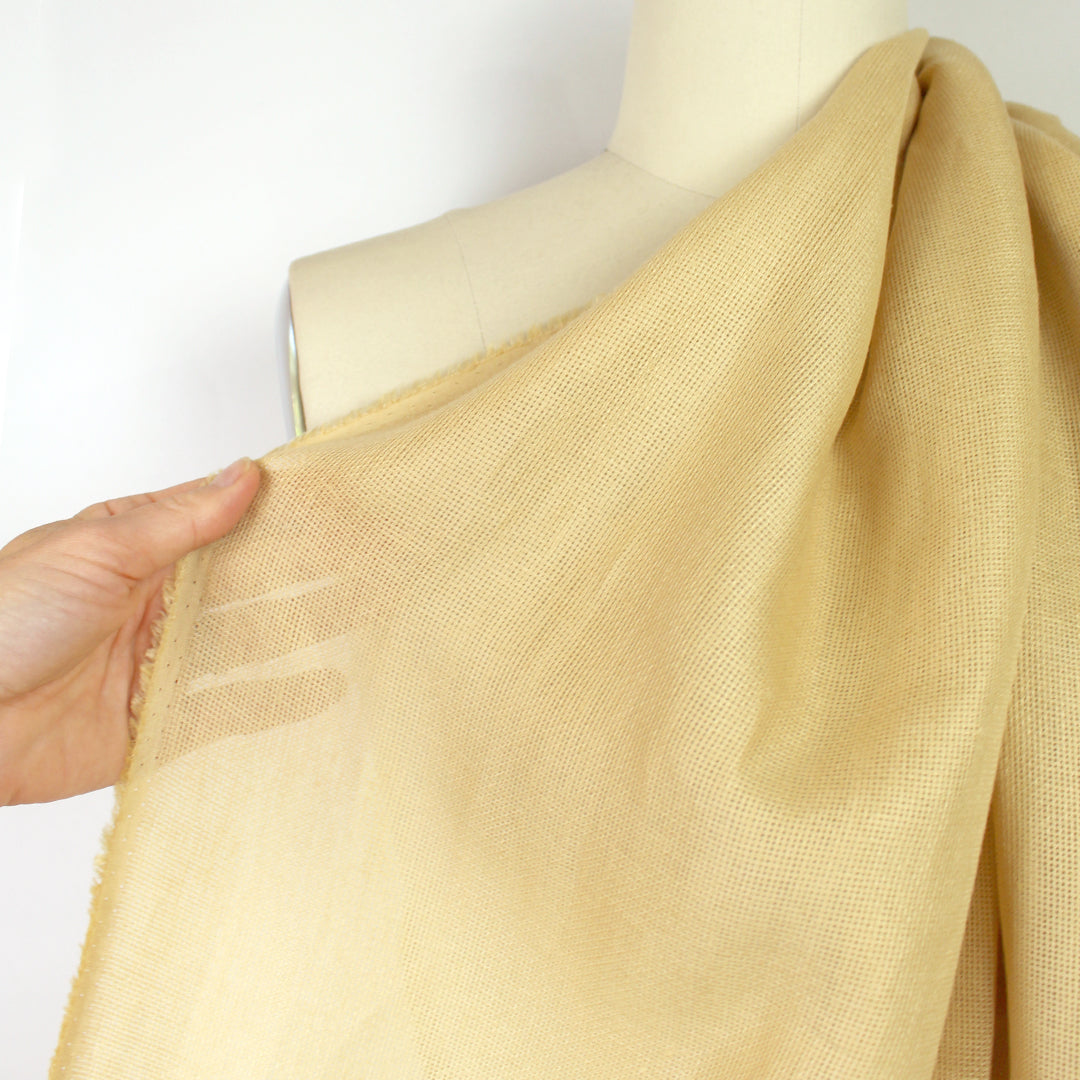 fine quality open weave linen - maize 1.5 yd