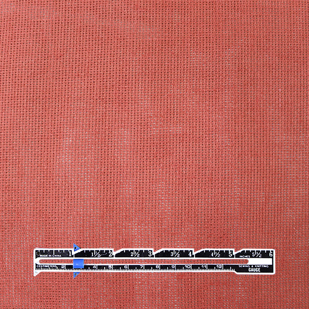 fine quality open weave linen - spiced coral 1 yard