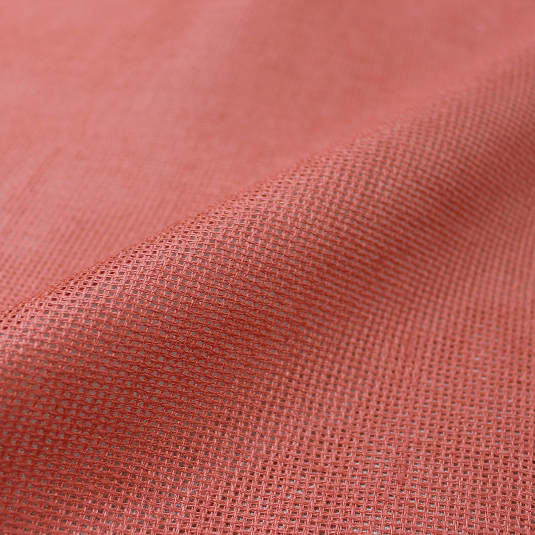 fine quality open weave linen - spiced coral 1 yard