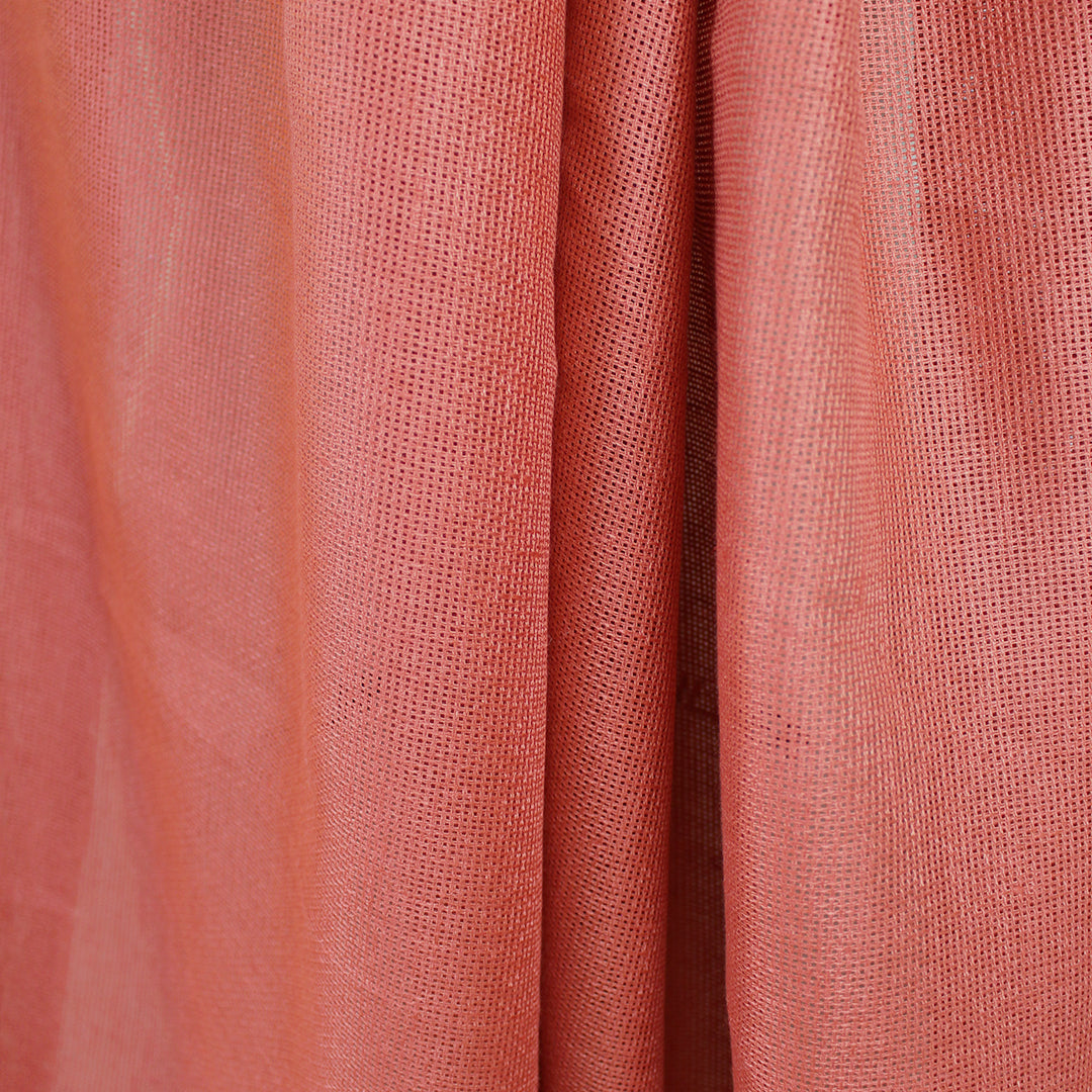 fine quality open weave linen - spiced coral 1 yard