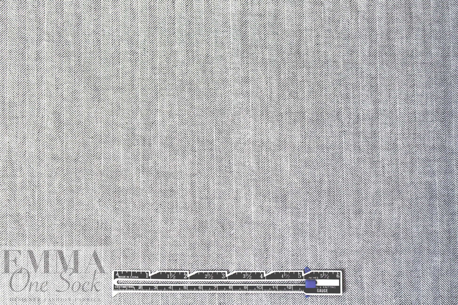 Italian linen/cotton herringbone stretch woven - gray