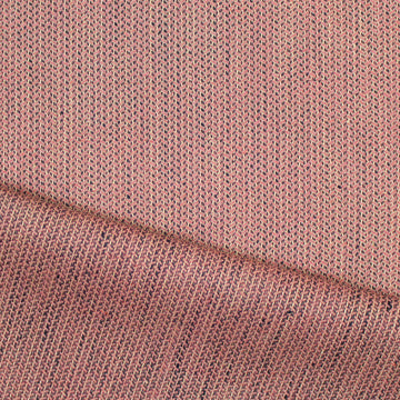 European linen novelty herringbone woven - peony/parchment/black 2.25 yd