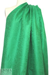 Italian linen jacquard woven - emerald 1.66 yd