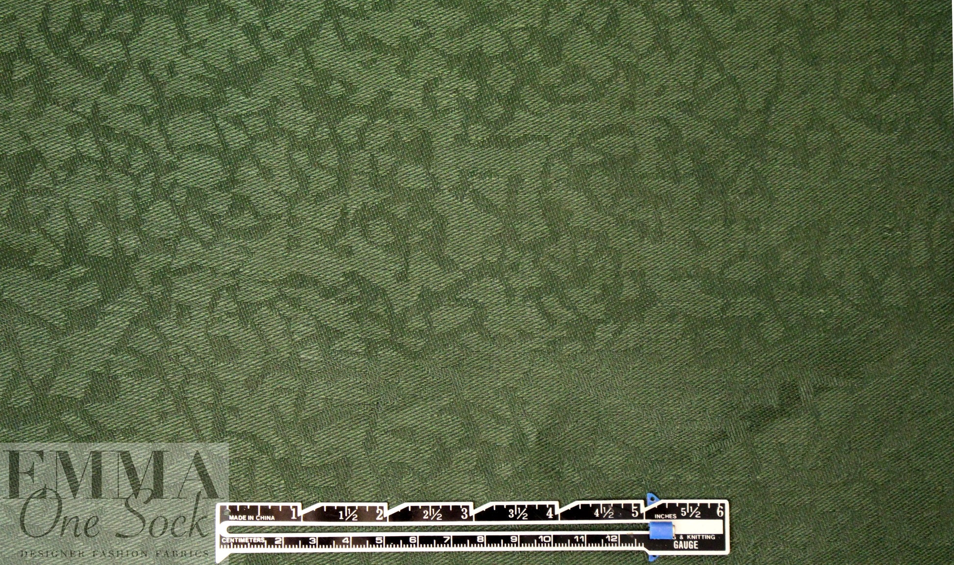 Italian linen jacquard woven - forest