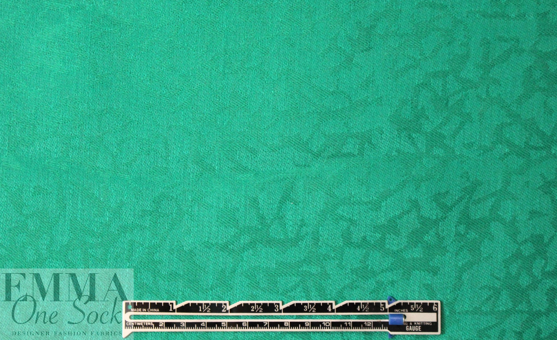Italian linen jacquard woven - jade 1.625 yd