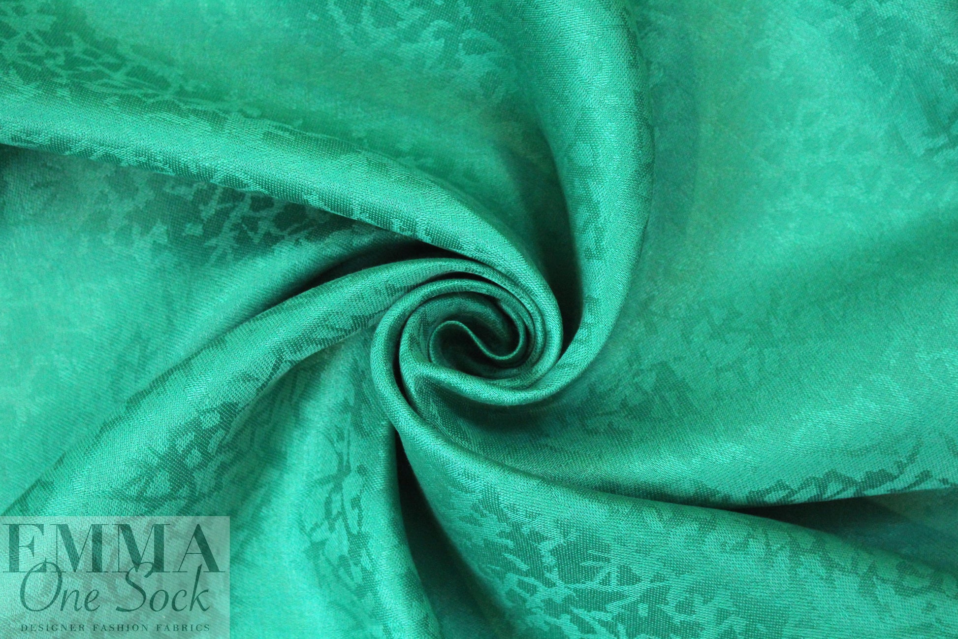 Italian linen jacquard woven - jade
